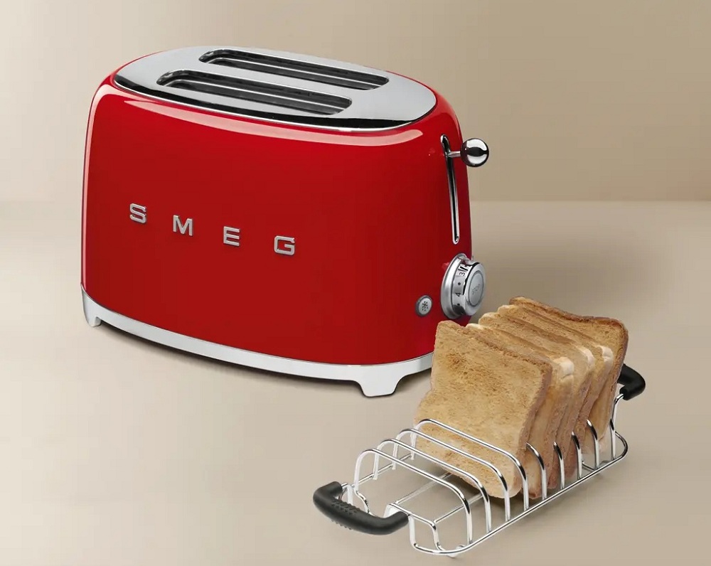 máy nướng bánh mì 2 lát màu đỏ Smeg TSF01RDEU 535.43.669