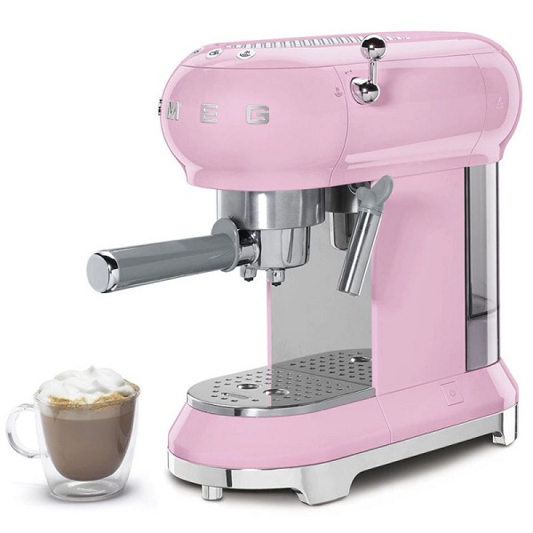Máy pha cà phê Smeg ECF01PKEU 535.43.656 màu hồng